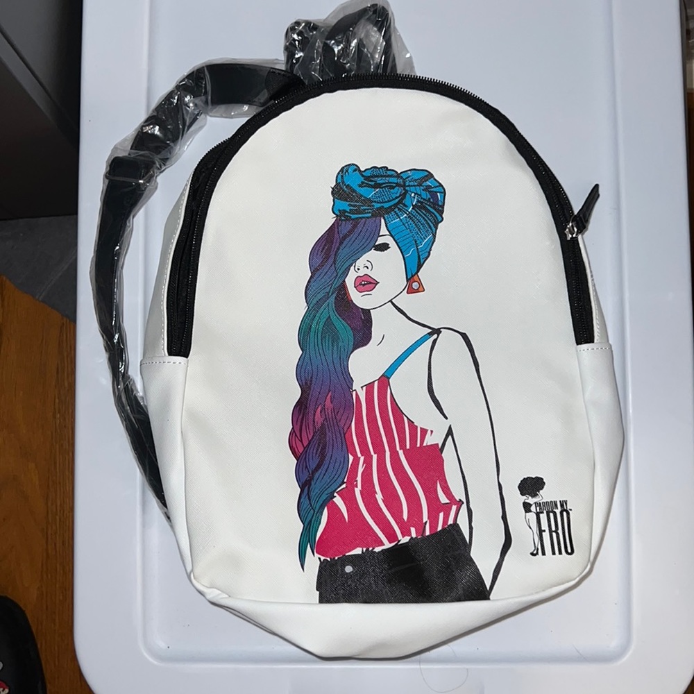 Medium size pardon my fro backpack. Brand new